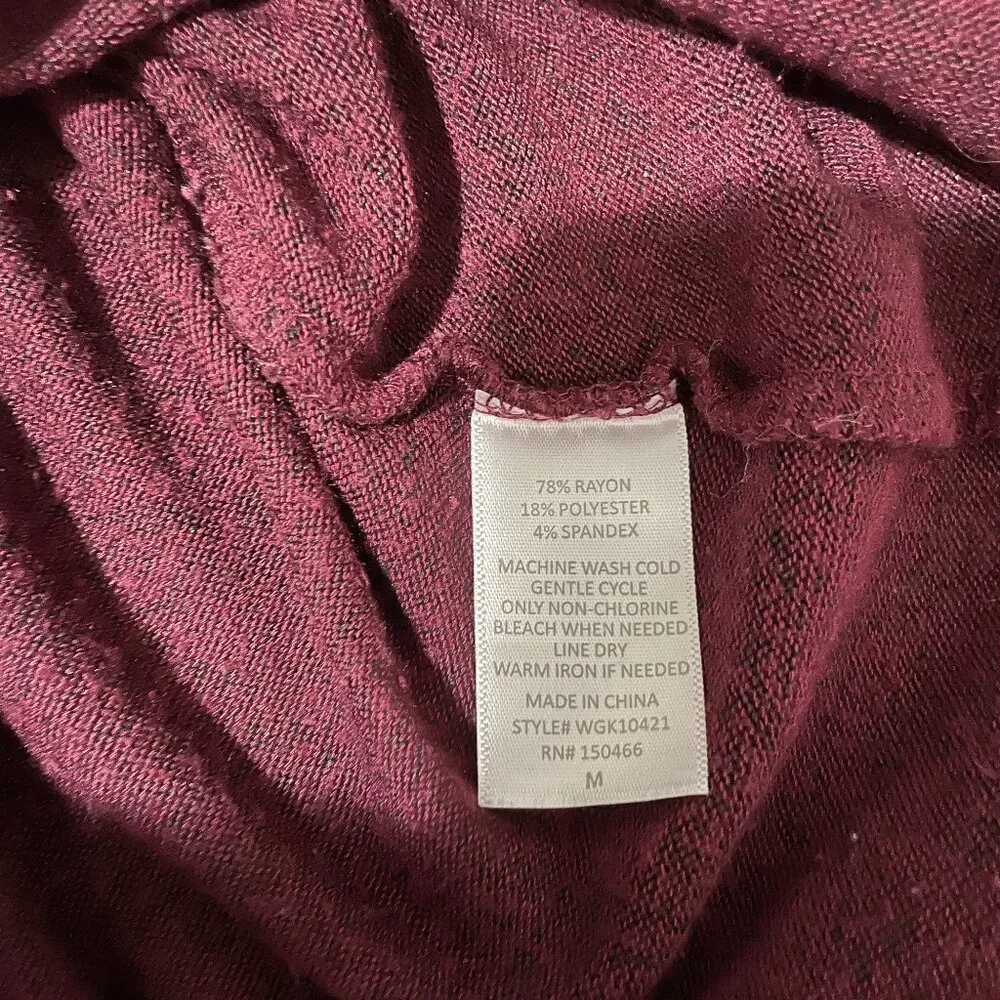 Market & Spruce - Womens Long Sleeve Lightweight Sweater - Cowl Neck Top - Sz M - Picture 6 of 7